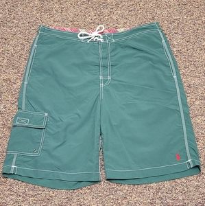 Vintage 90s Polo by Ralph Lauren Green Swim Trunk